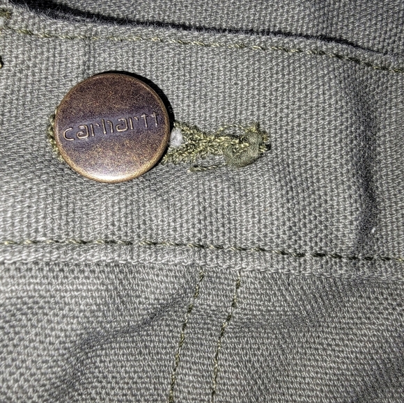 Carhartt Olive Green Chinos Classic Style - Picture 11 of 12